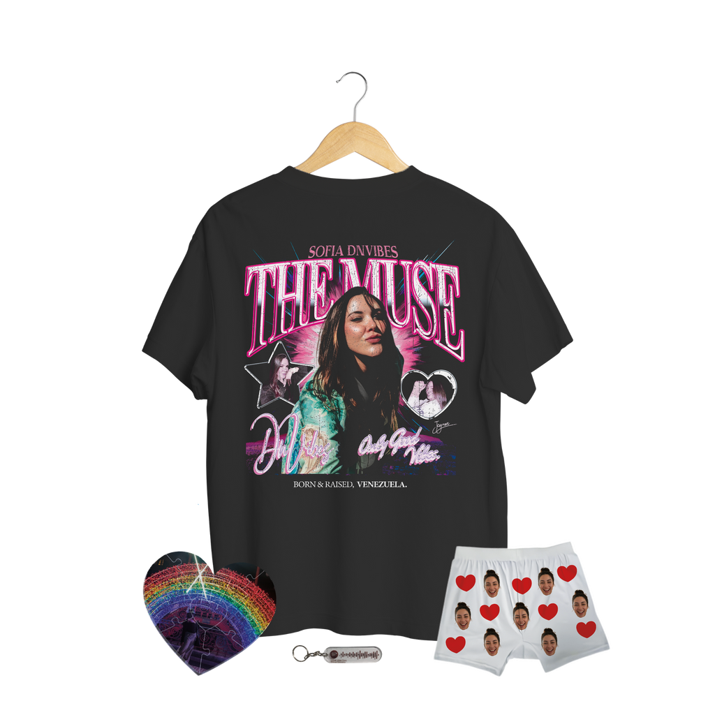 Kit Obsesión: Playera + Boxer + Rompecabezas + Llavero