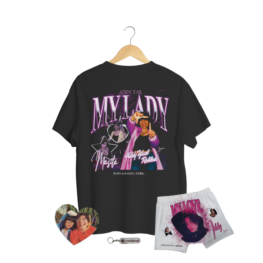 Kit Obsesión: Playera + Boxer + Rompecabezas + Llavero