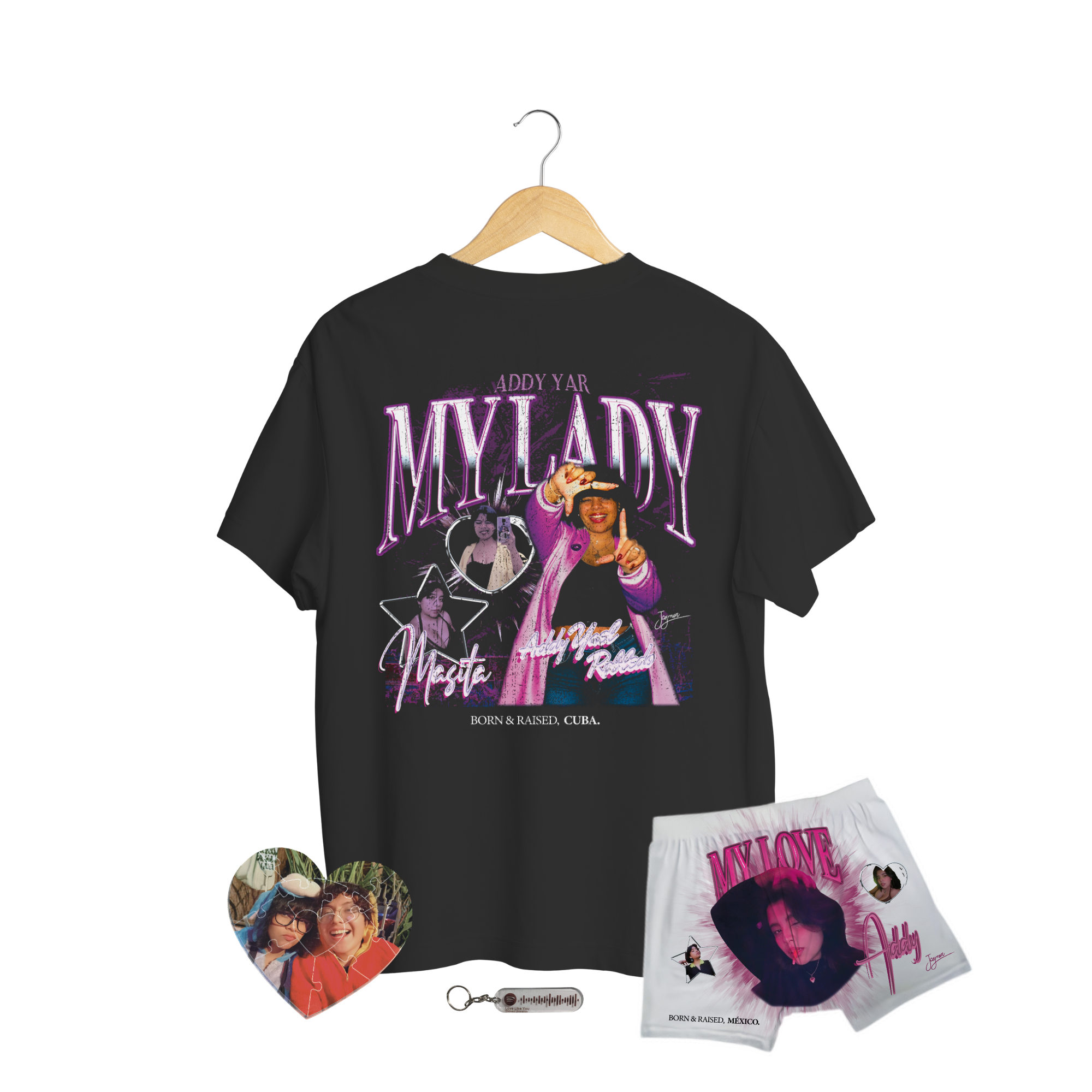 Kit Obsesión: Playera + Boxer + Rompecabezas + Llavero