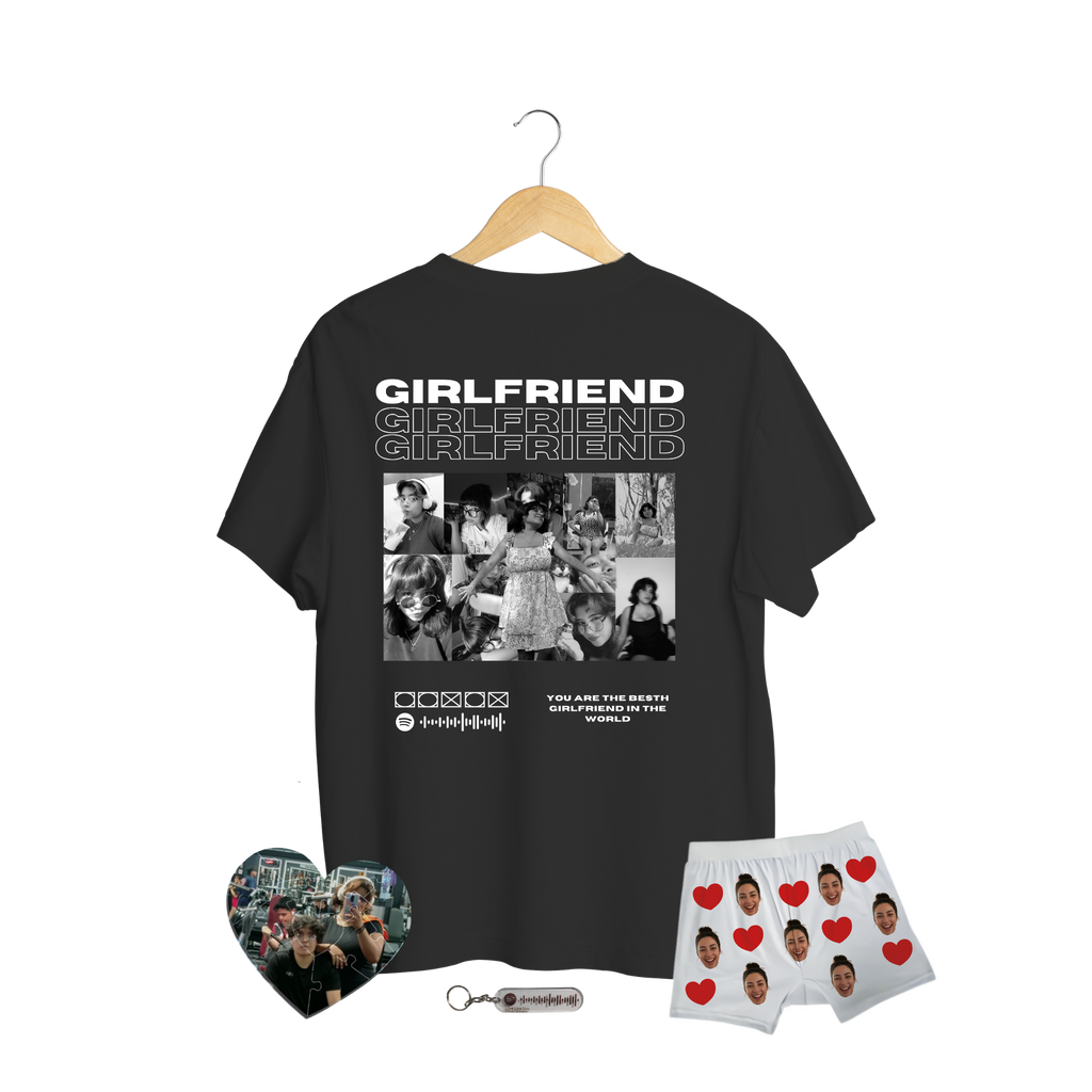 Kit Obsesión: Playera + Boxer + Rompecabezas + Llavero