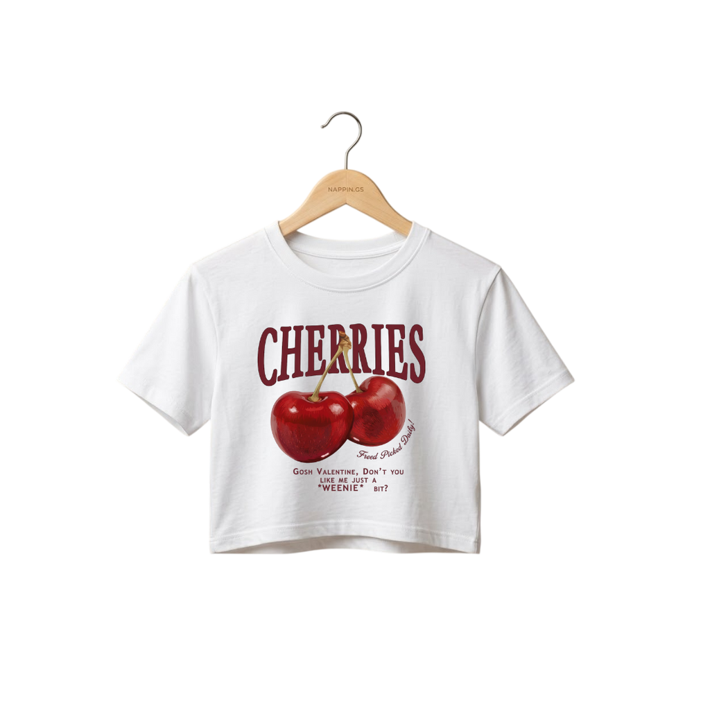 Playera Cherries - Camiseta Art Series - 100% Algodón Premium