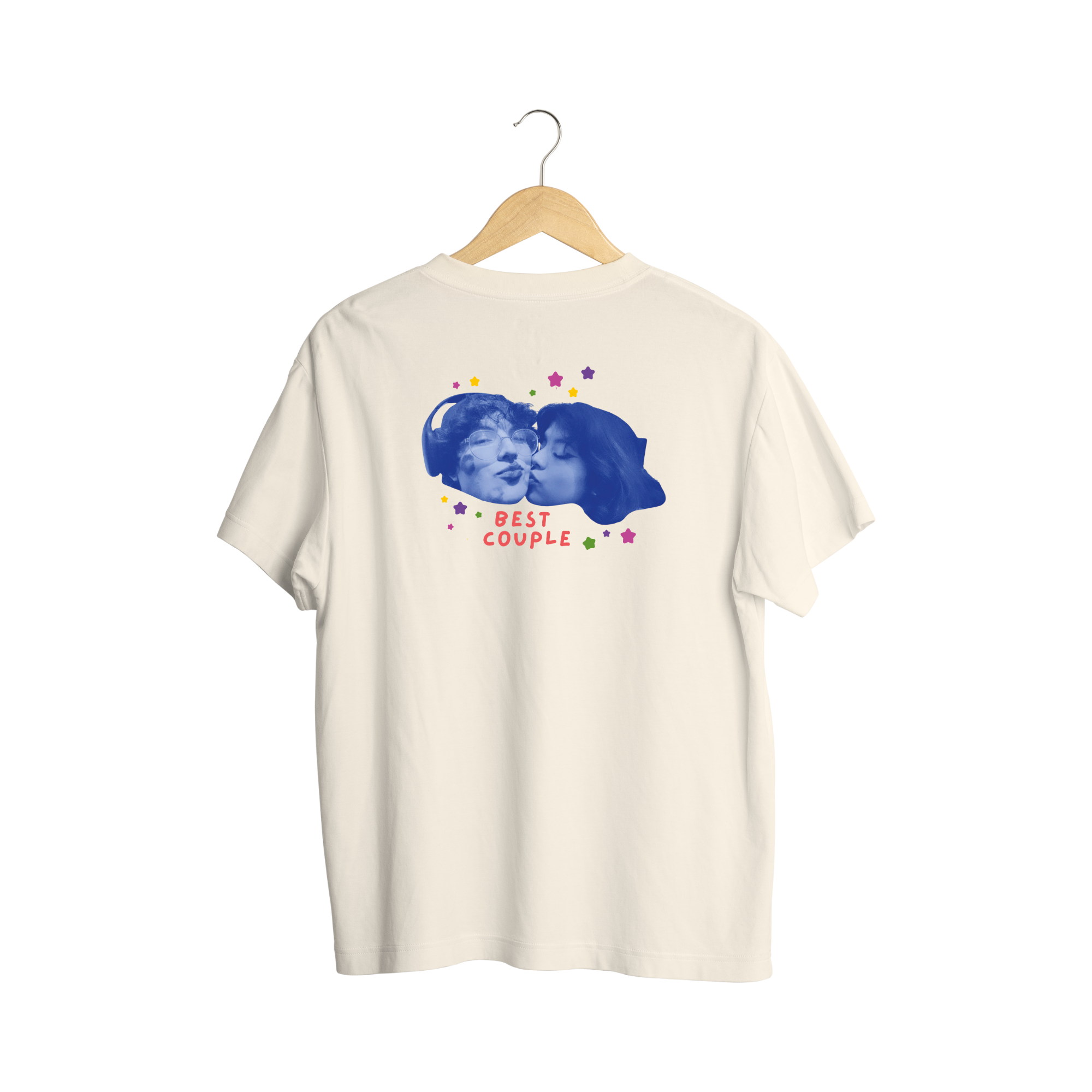 Playera Personalizada Best Couple - Foto Estilo Retro