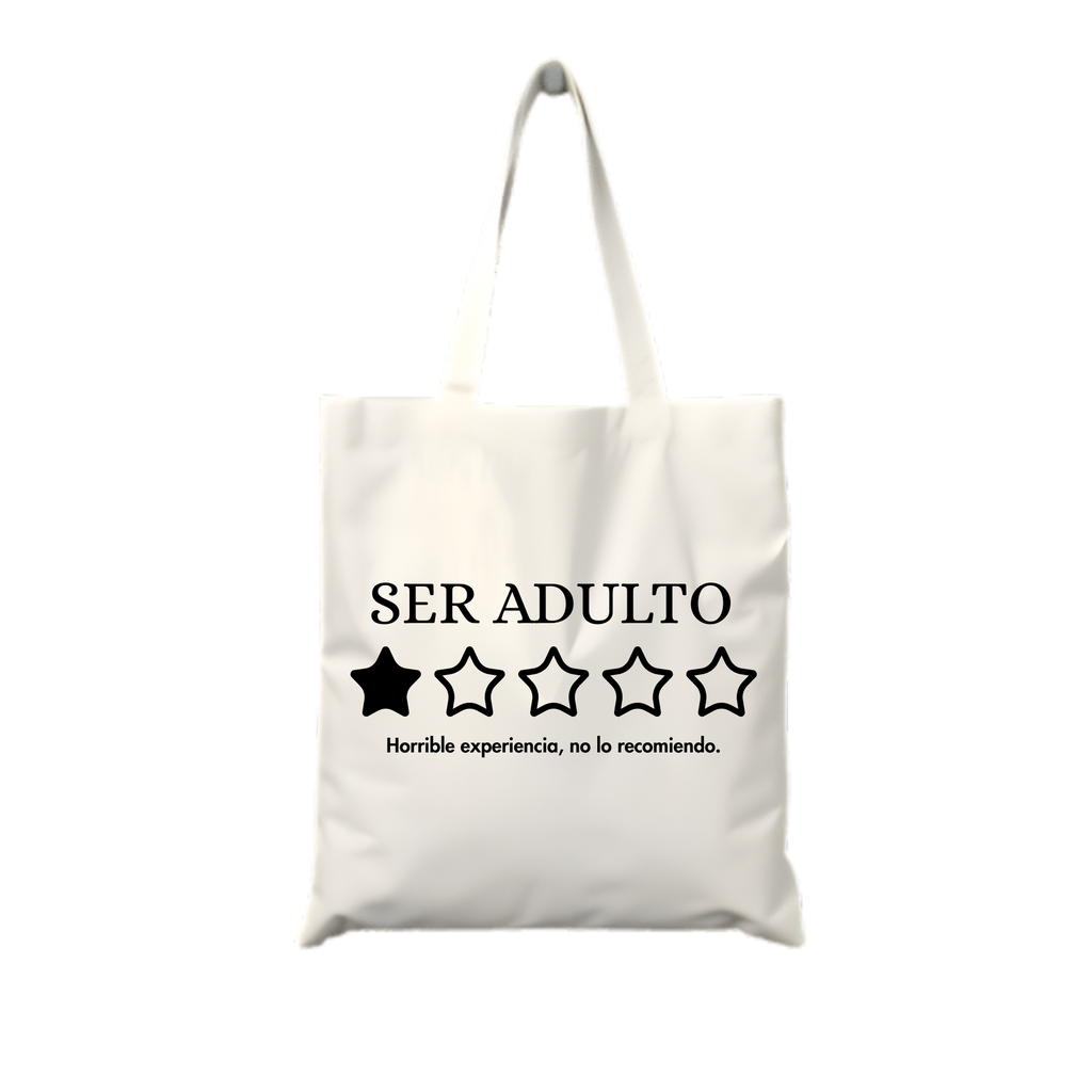 Tote Bag Ser Adulto: 1 Estrella – Eco-friendly & Sarcástica